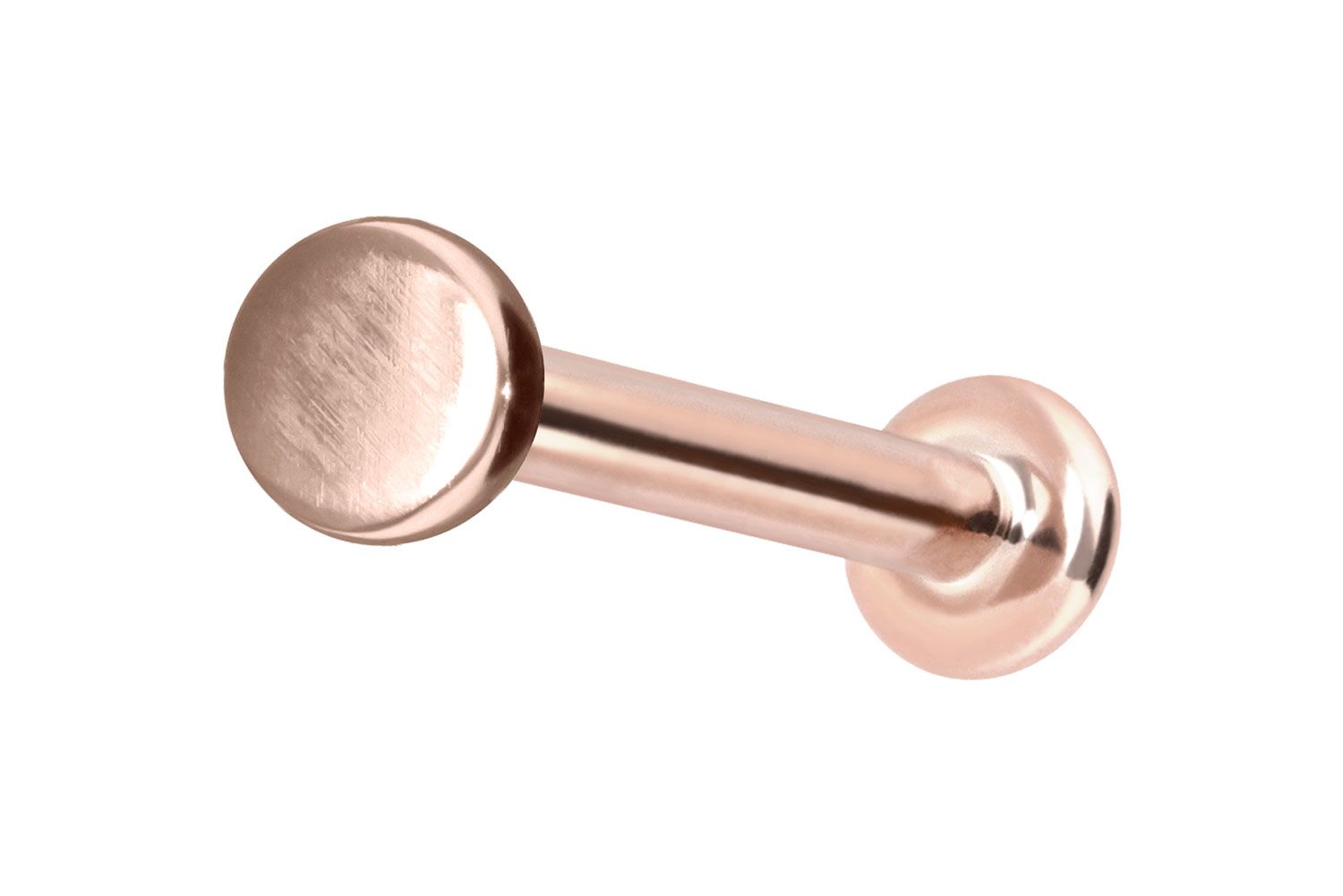 14 Karat Gold Labret Piercing mit Innengewinde DISC